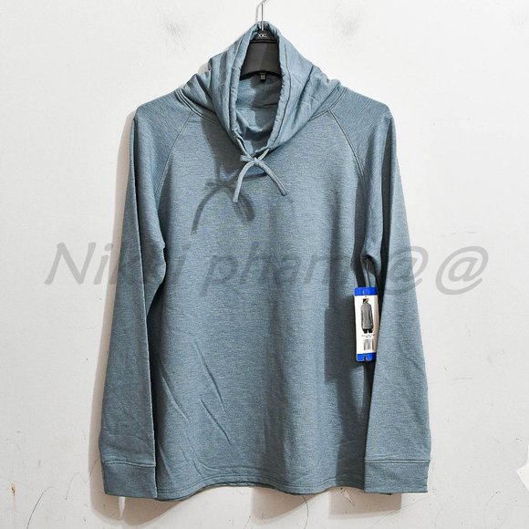 NWT 32 Degrees ladies Funnel Neck Pullover in  iron curtain - Picture 2 of 5